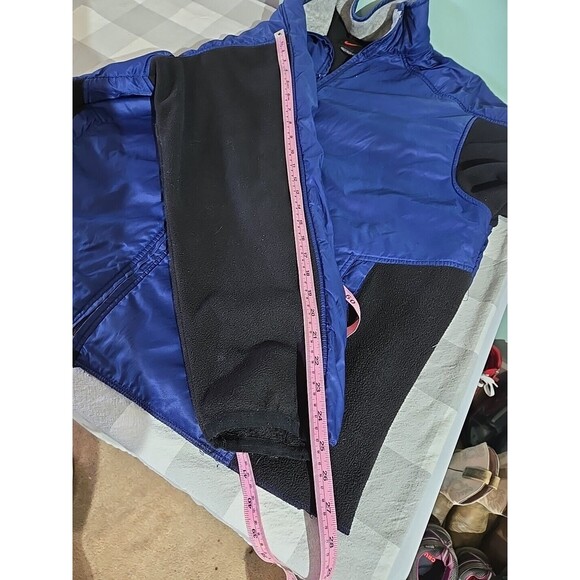 Nike Men's Blue Black Full Zip Fleece Lined Track Jacket Size L - Picture 11 of 13